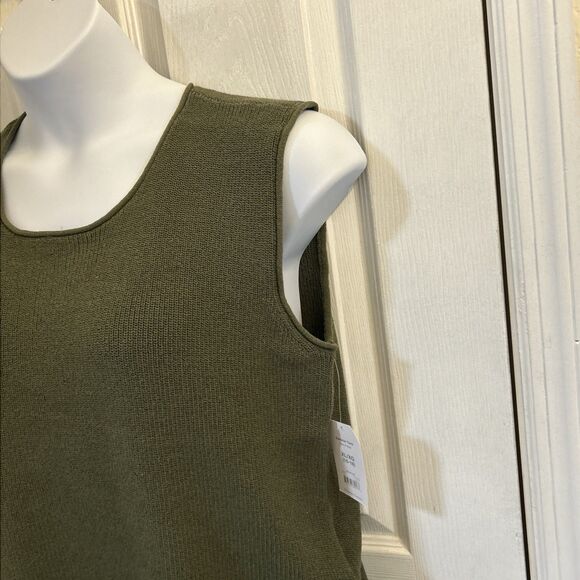 NWT Time & Tru Women’s Sweater Tank Top Green Knit Sleeveless Shirt Size XL 16-1 - Picture 5 of 16